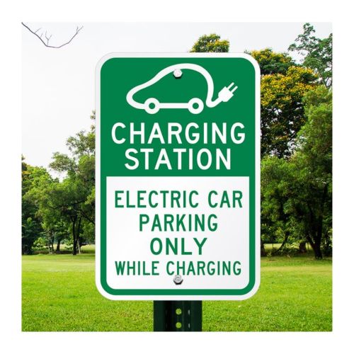 Electric Vehicle Parking Sign - Electric Car Parking While Charging