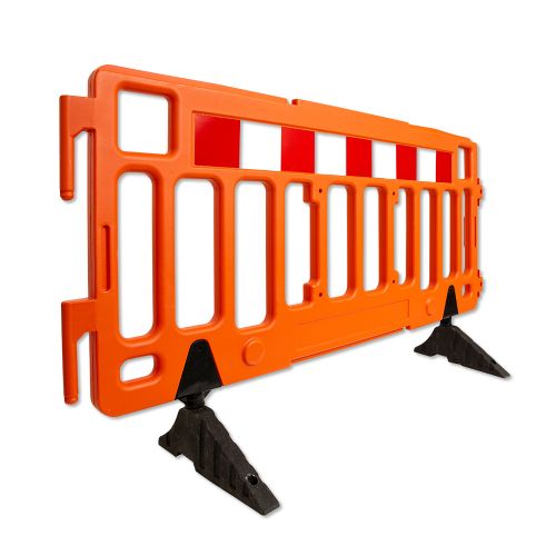 6ft Heavy Duty Ada Orange Plastic Barricade