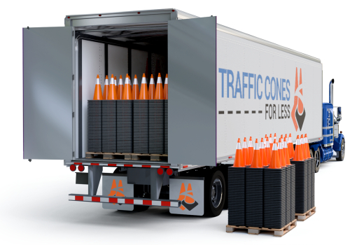 Truckload, 28" Orange Traffic Cones, 7lbs black base, 6" reflective collar