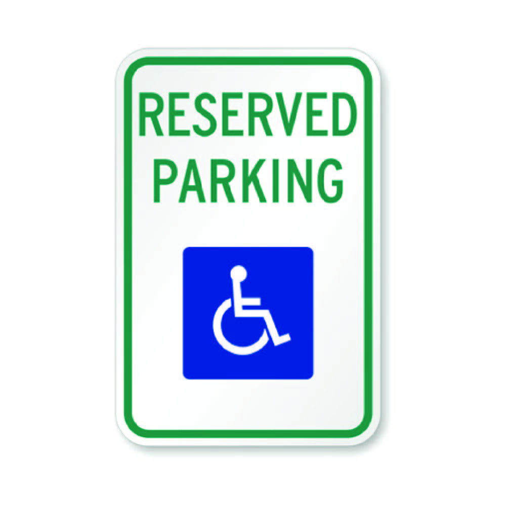 Official MUTCD Reserved Parking ADA Traffic Sign 12x18