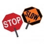 Stop/Slow Plastic Paddle w/9" Polygrip Handle