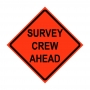 48" x 48" Roll Up Traffic Sign - Survey Crew Ahead