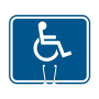 Traffic Cone Sign - HANDICAP Symbol