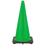 28" Kelly Green Traffic Cone, 7 lb Black Base