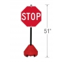 24" Stop Sign on Rolling Stand w/46" Pole