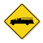 Emergency Vehicle Traffic Aluminum Sign: Emergency Vehicle Symbol 