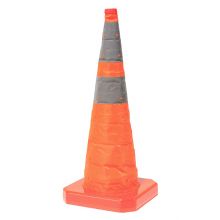 28" Orange Collapsible Pop Up Cone, without Light, 6" & 4" Reflective Collar