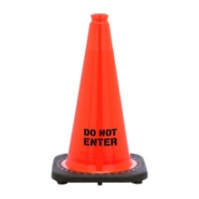 18" Do Not Enter STENCIL Traffic Cone, 3 lb Black Base