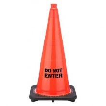 28" Do Not Enter STENCIL Traffic Cone, 7 lb Black Base