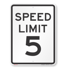 Official MUTCD Speed Limit 5 Traffic Sign 