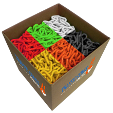 Plastic Barrier Chain - 3 inch link, 500 feet