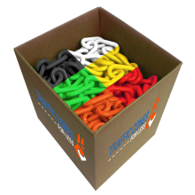 Plastic Barrier Chain - 1.5 inch link, 100 feet