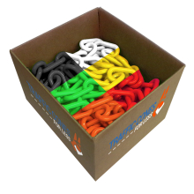 Plastic Barrier Chain - 2 inch link, 50 feet