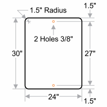 30" x 24" Custom Sign: Customizable Vertical Sign Template