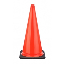 28" Orange Traffic Cone, 5.5 lb Black Base