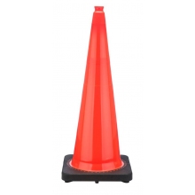36" Orange Traffic Cone, 10 lb Black Base