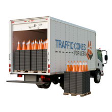 Truckload, 36" Orange Traffic Cones, 12lbs black base, 6" reflective collar