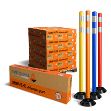 OmniFlex 48 Inch Tubular Traffic Delineators - 250 Pack