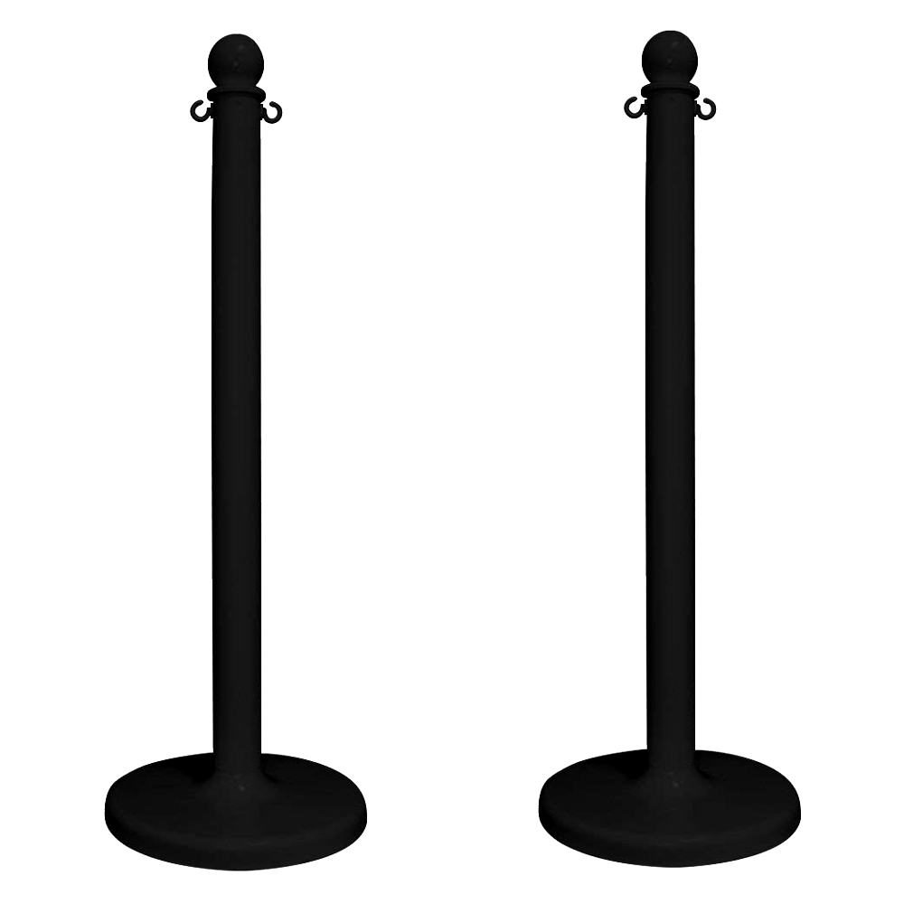 Traffic Control Medium Duty 40" Plastic Stanchion Post (Pack of 2)