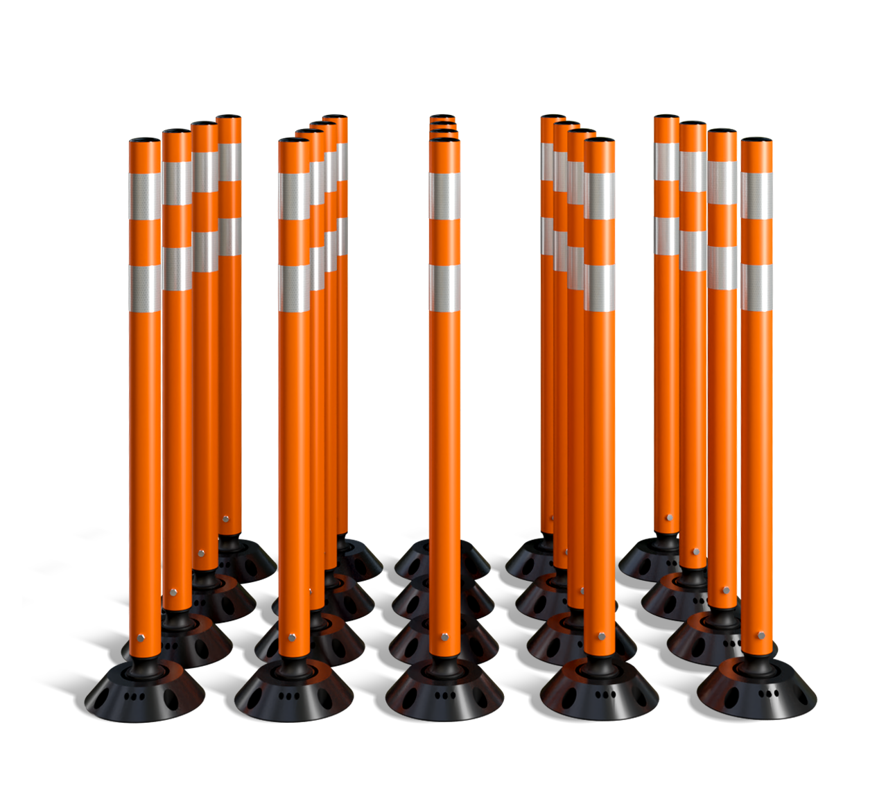 Omniflex 36 Inch Tubular Traffic Delineator - 20 Pack