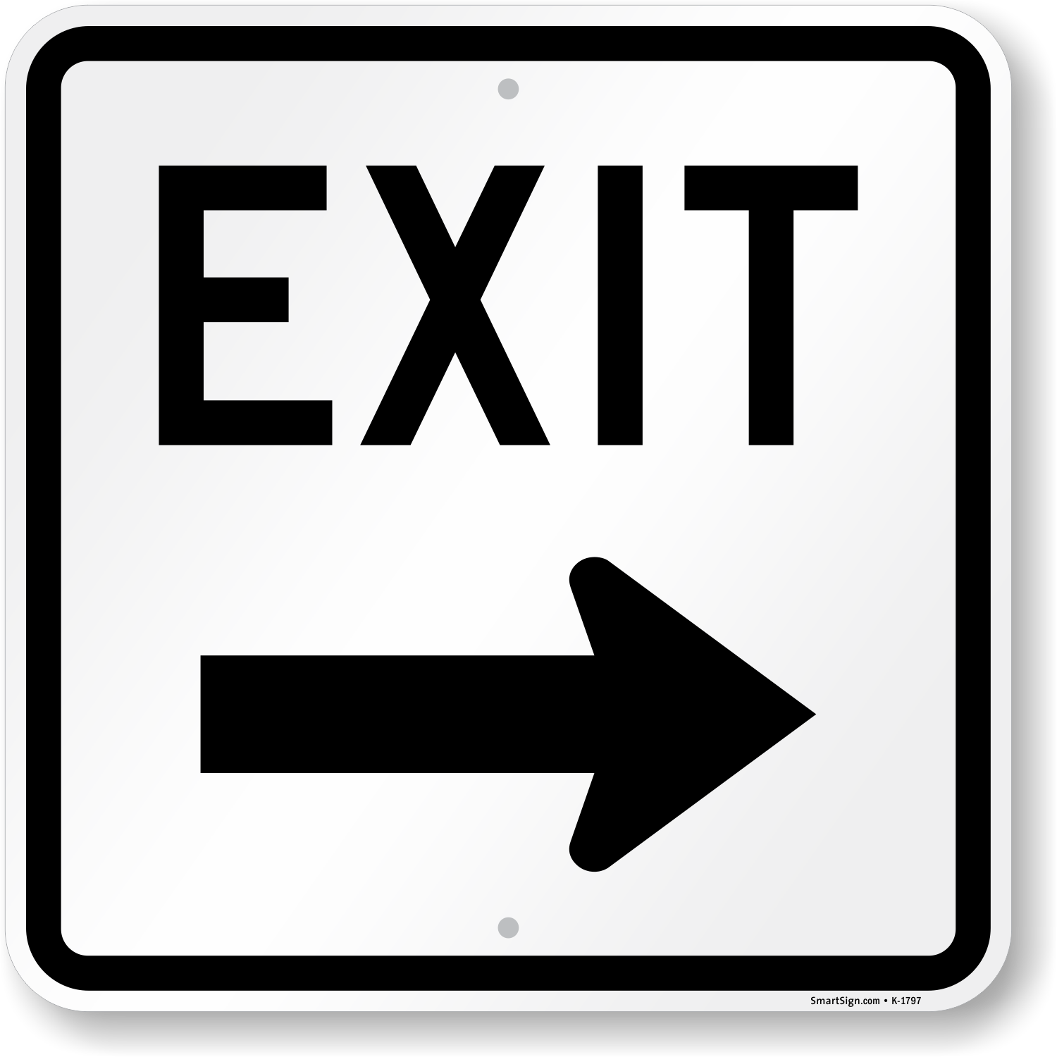 Parking Lot Sign, Exit Sign - Select Arrow